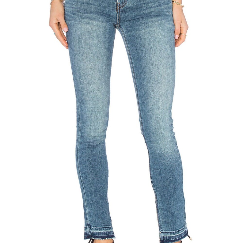 NWOT Free People Kentucky Blue Slit Skinny Jean size 26